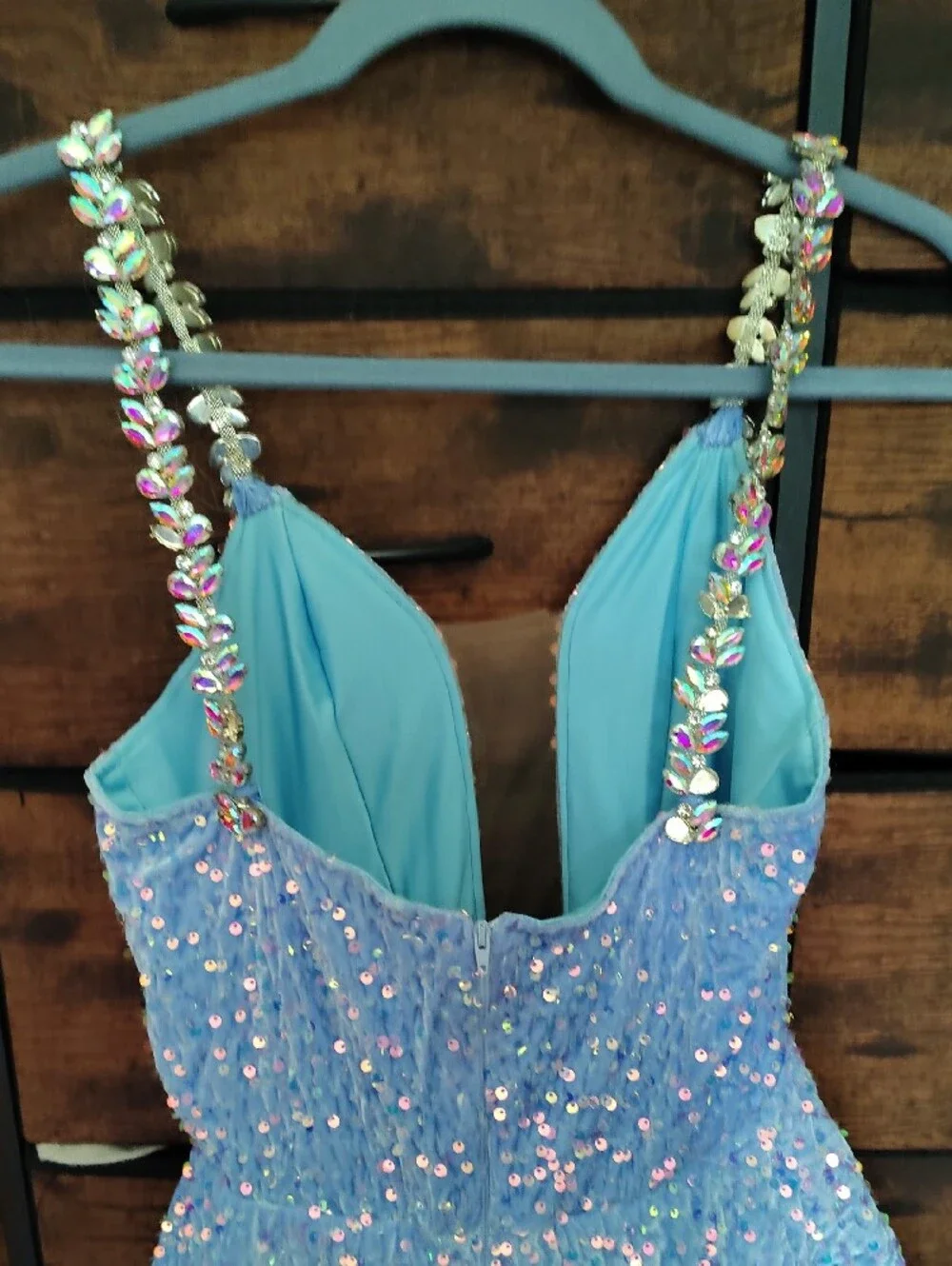 Sparkle Sequin Light Blue Party Dress for Girls